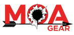 Logo of MOA Gear with a red and black design on a white background